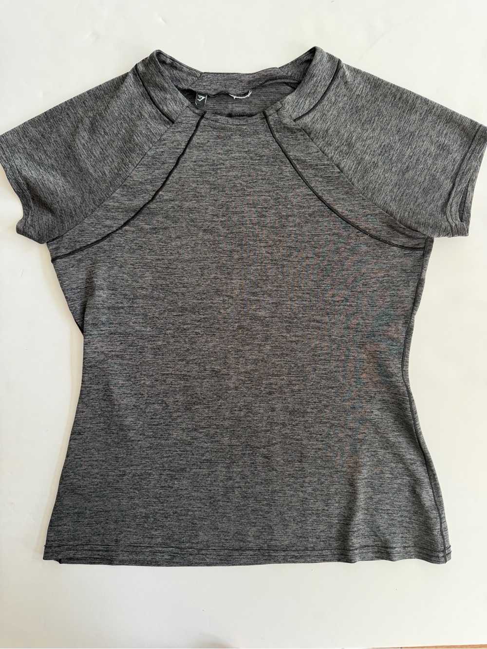 ⁠Gymshark Women Short Sleeve Workout Shirt Heather Gray
